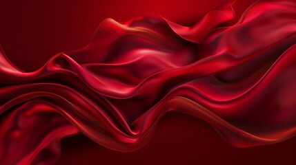 Abstract red banner with flowing liquid textures, golden reflections, and cinematic depth. A striking artistic background for creative, luxurious, or modern visual projects.