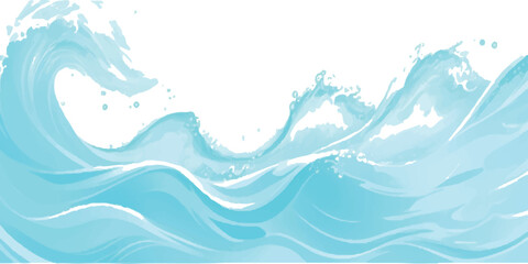 Abstract Light Blue and White Background with Gradient and Flowing Lines