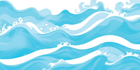 Abstract Light Blue Waves Background Illustration for Water Concept Design Ideas