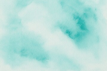 Turquoise and Light Blue Watercolor Abstract Background Texture