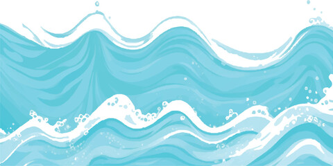 Abstract Watercolour Painting of Sky and Clouds with Blue and White Hues