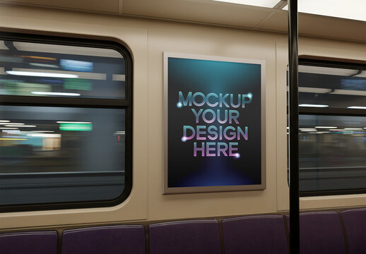 Subway Advertisement Poster Mockup