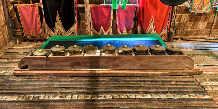 Kulintangan, a traditional musical instrument from the Malaysian state of Sabah. 
