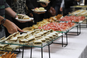 catering buffet for events with food and drinks.