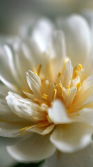 Obraz premium Soft white flower macro petals delicate dreamy