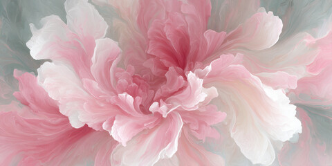 Fototapeta premium Soft pink flower cream petal dreamy swirl abstract floral gentle bloom