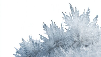 Frost crystal isolated on white background