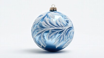 Frosted ornament isolated on white background