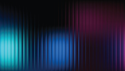 Abstract vertical glowing lines of blue and purple light with a dark background