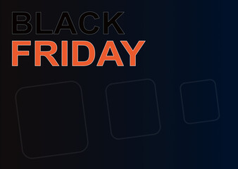 Black Friday poster, sales on the day of the event.