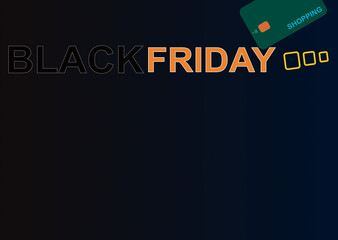 Black Friday poster, sales on the day of the event.