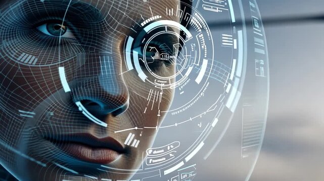 ai-powered wind turbine control interface with human supervisor adjusting holographic readings, futuristic energy harmony. - Powered by Adobe