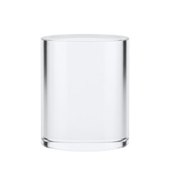 Empty clear drinking glass isolated
