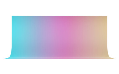 Colorful gradient studio background for display