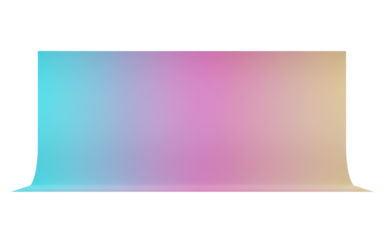 Colorful gradient studio background for display