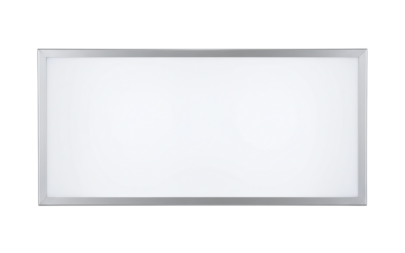 Blank rectangular sign with silver metal frame