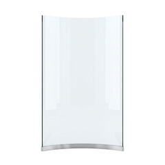 Blank curved glass panel display mockup