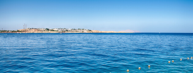 Scenic view from Naama Bay beach, Sharm el Sheikh, Egypt
