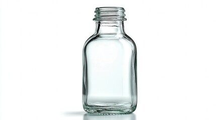 Glass bottle isolated on white background
