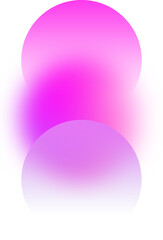 purple pink abstract layer gradient ball and blurred ball transparent background