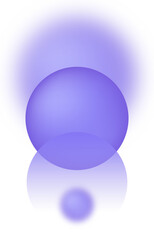 purple abstract layer gradient ball and blurred ball transparent background