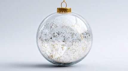 Glass ornament ball isolated on white background