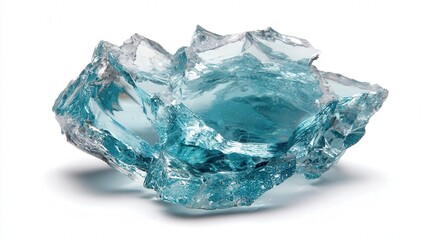 Fototapeta premium Glass shard isolated on white background