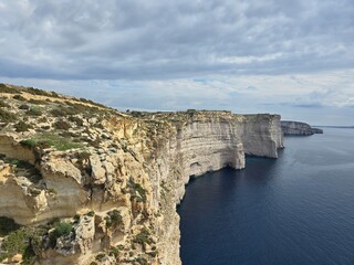 Cliffs in Gozo Malta 