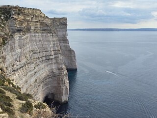 Cliffs in Gozo Malta 