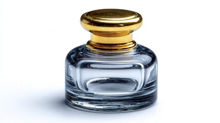 Glass stopper top isolated on white background