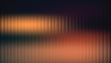 Abstract vertical stripes of warm orange and deep blue create a textured atmospheric background with a subtle glow