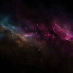 Naklejka premium Colorful Nebula and Starfield in Deep Space Abstract Cosmic Background View from Earth Galaxy Exploration