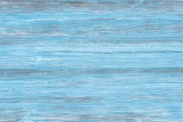Obraz premium Weathered Blue Wooden Planks Texture Background with Horizontal Grain Detail image photo