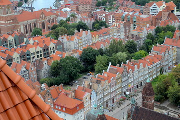 Naklejka premium Blick auf Danzig von der Marienkirche