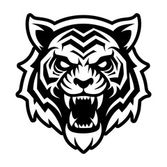 Glyph style icon showing a tiger head