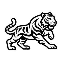 A filled style icon representing a tiger symbol