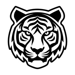 A glyph style icon showing a tiger logo