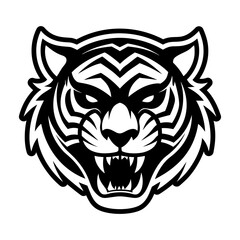 Glyph style icon showing a tiger head