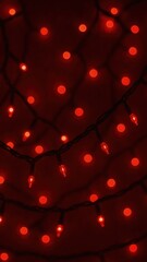 Vibrant red festive lights glow mobile wallpaper