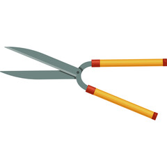 Pixel Art Garden Shears Tool With Metal Blades And Wooden Handles On A Transparent Background