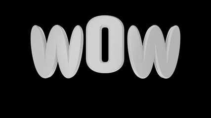 Bright and bold letters create a stunning visual display highlighting the word wow in a captivating design - Powered by Adobe