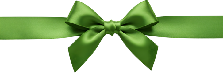 Vector decorative shiny gift dark green ribbon with tied bow design element isolated on white background, wallpaper, background