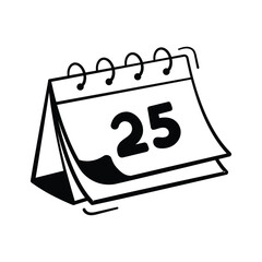 Grab this icon of christmas calendar, christmas day vector in trendy design