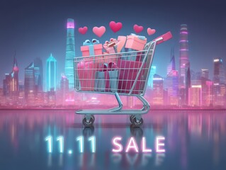 Neon 11.11 Shopping Festival Scene