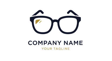 Stylish dark-framed eyeglasses with a subtle golden accent for vision and intellectual style.