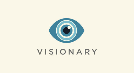 Visionary Eye Logo Design Representing Insight and Future Perspective.