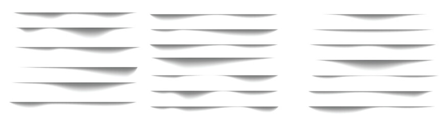 Obraz premium Shadow border. Realistic shadow sets That occurs at the edge of the paper.