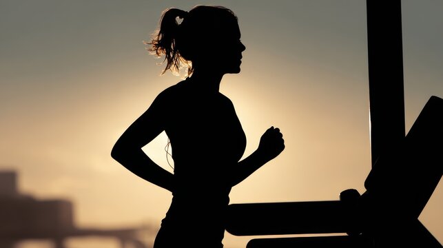 Keep It Moving. Exercise More for Fitness and Wellness. Gym Silhouette with Post-IT Message