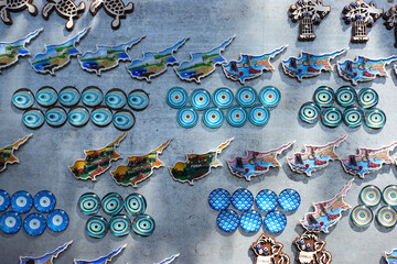 Travel souvenir fridge magnets collection of Cyprus