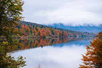 Lake Bohinj bathed in autumn magic. The kingdom of the golden-horned ibex.